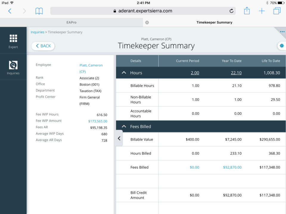 screenshot of Expert Sierra